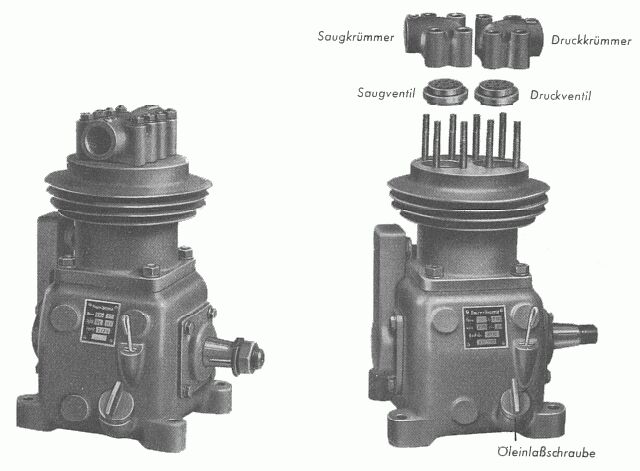 Luftverdichter Bauart Knorr V 30/200, Ansicht
