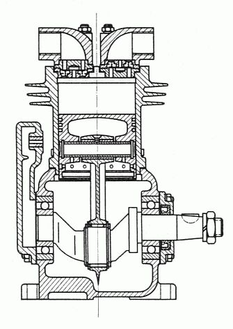 Luftverdichter Bauart Knorr V 30/200, Schnitt